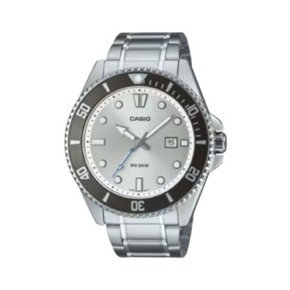 Casio General MDV-107D-7AV Silver Stainless Steel Band Men Watch
